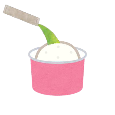 パウダーをかける